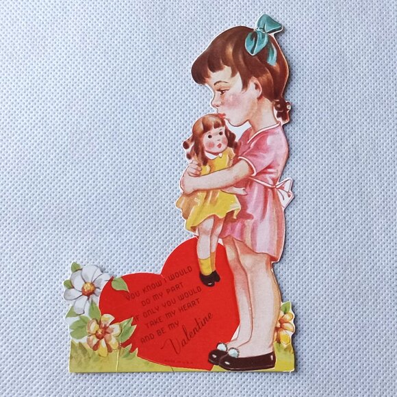 Vintage Valentine's Day Card 1946 Used - Picture 1 of 4